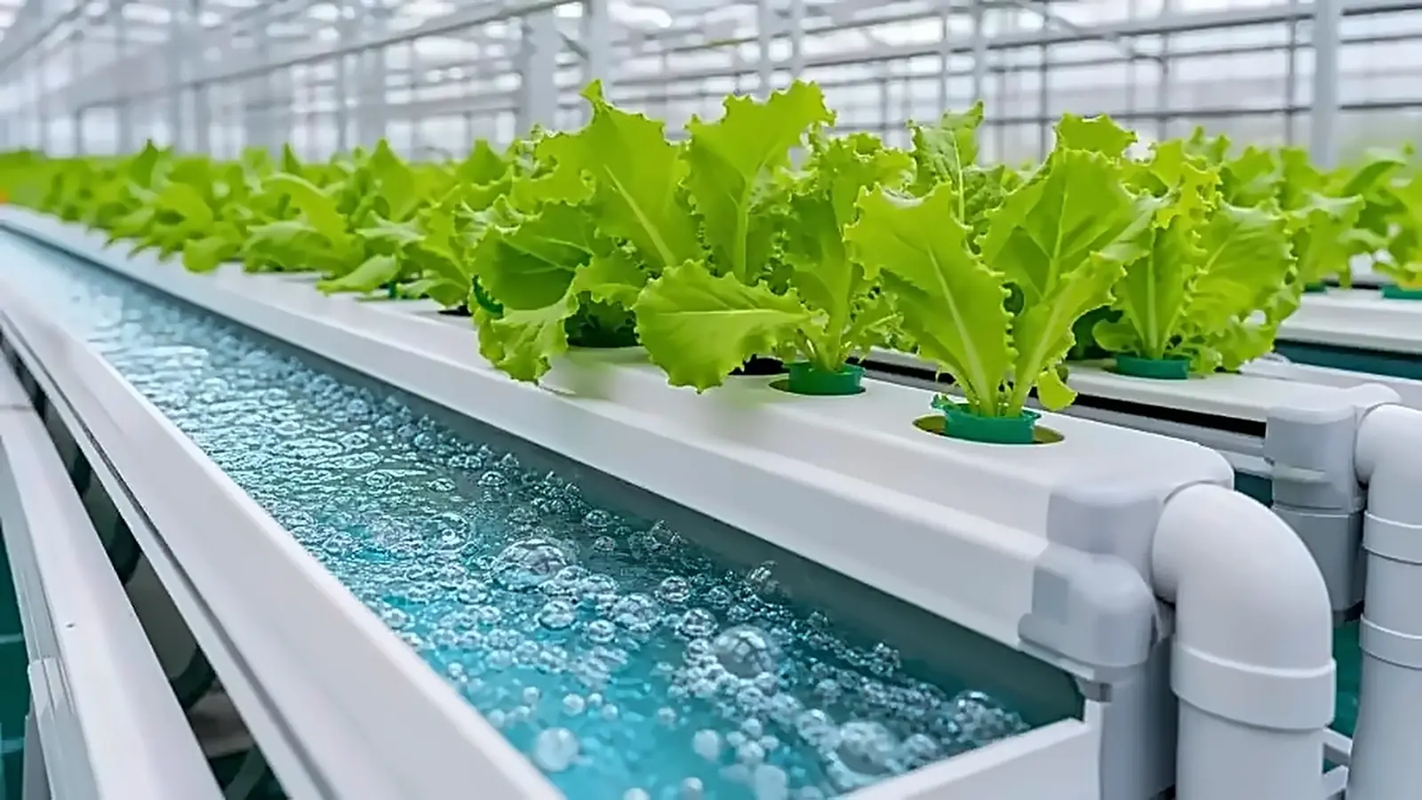 Hydroponic lettuce channels