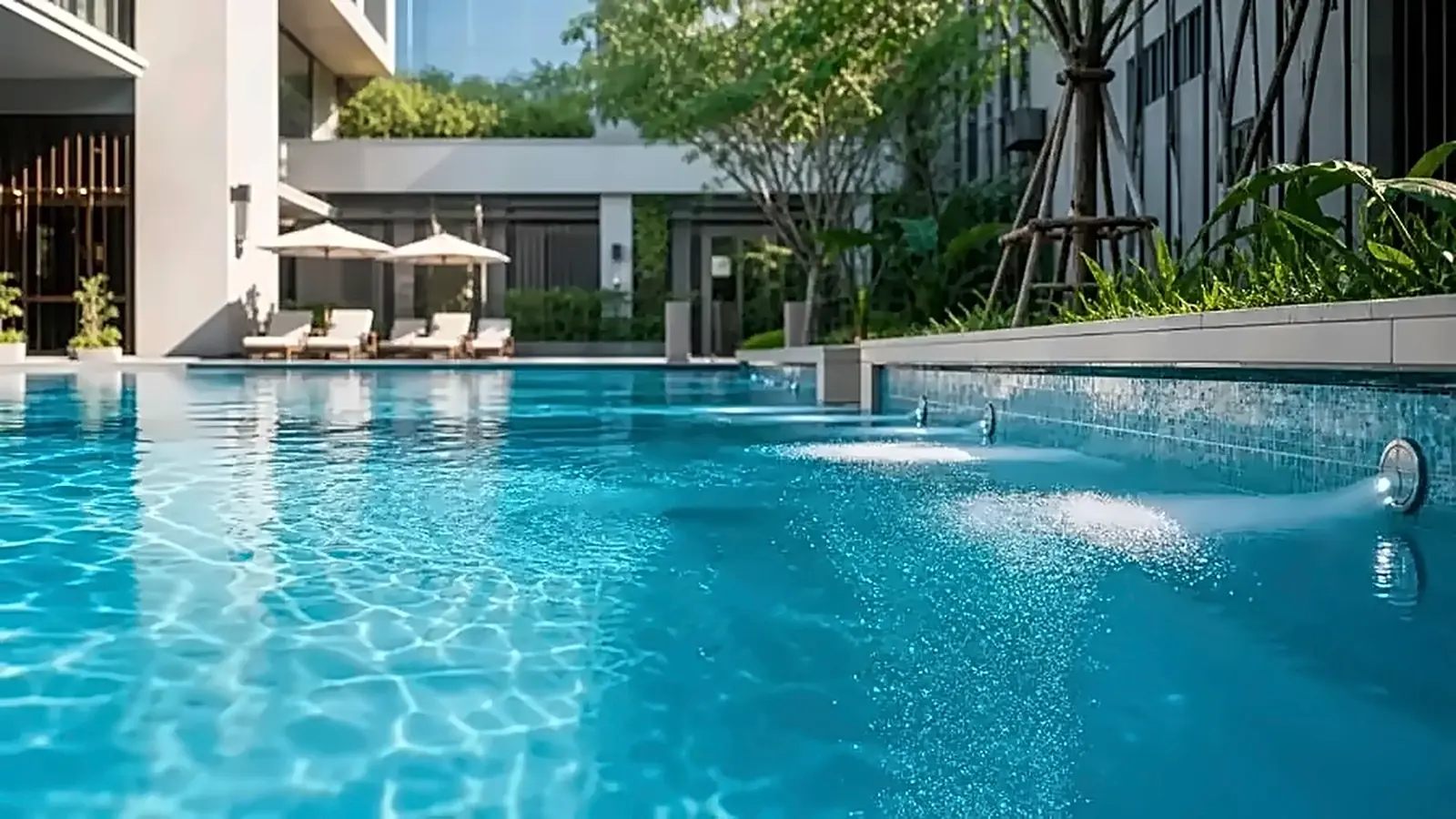 Clear swimming pool
