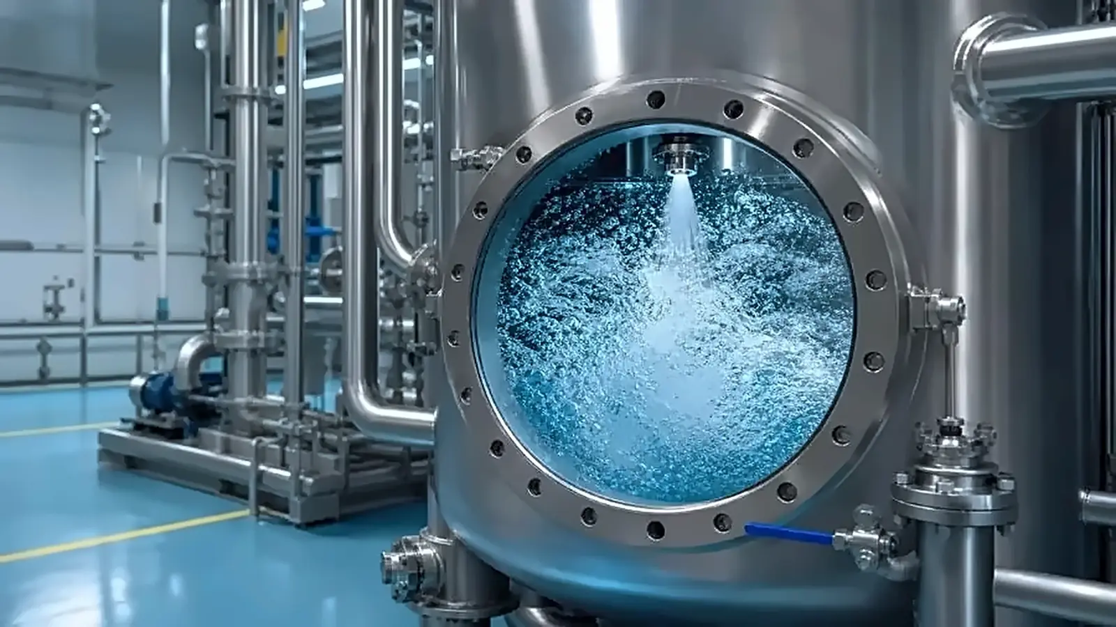 Industrial tank cleaning
